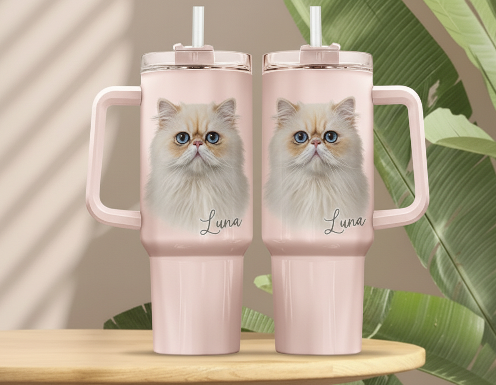 Personalized Cat Tumbler  - Custom Pet Mug for Cat Lovers