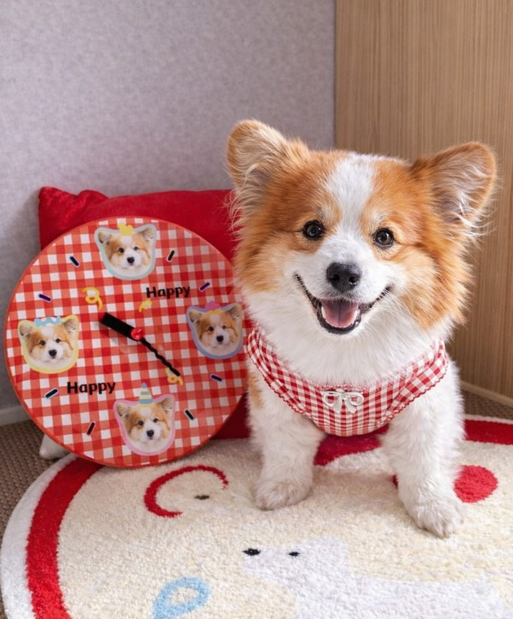 Custom Pet Wall Clock, Personalized Funny Gift for Pet Lovers, Cute Pet Home Decor, Custom Wall Clock