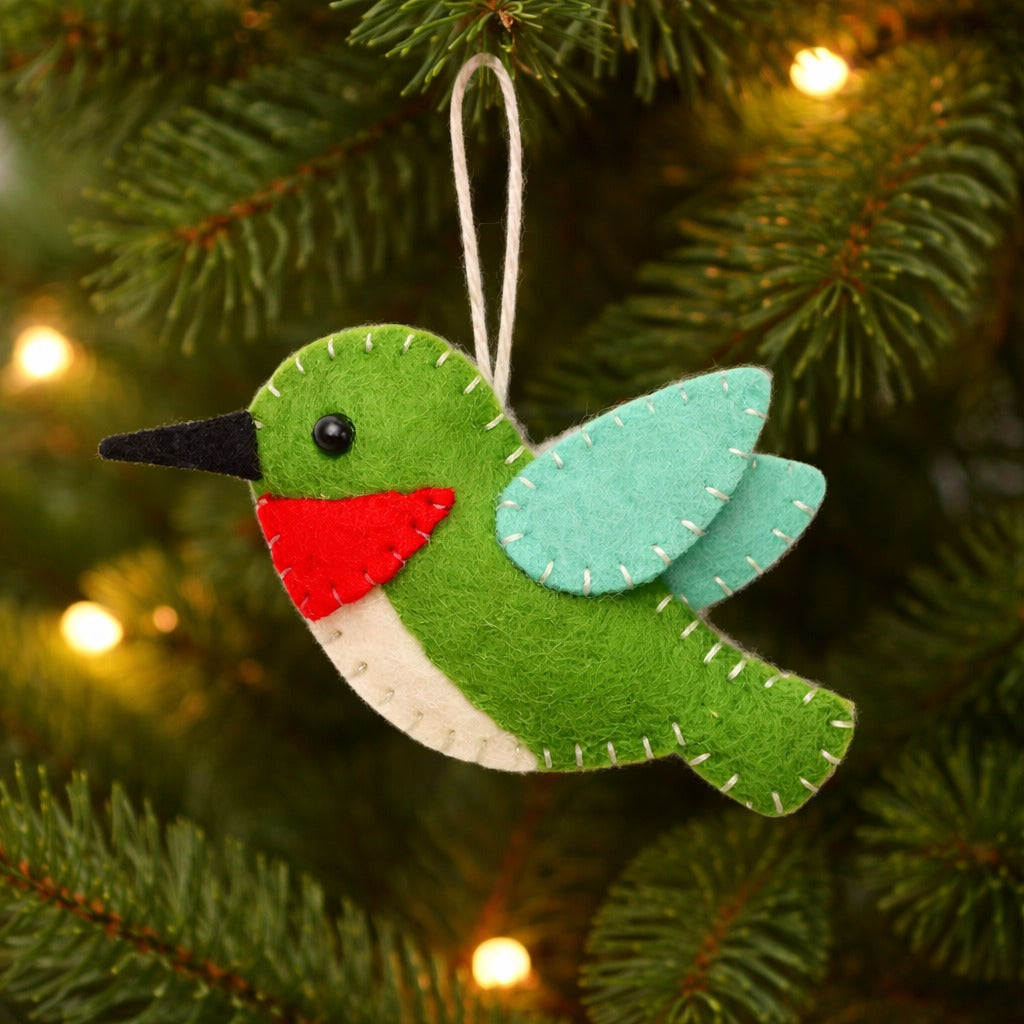 Handmade Felt Birds Ornament, Funny Bird Fabric Ornament Gift, Custom Name Animal Ornament, Hanging Decor, Holiday Ornament