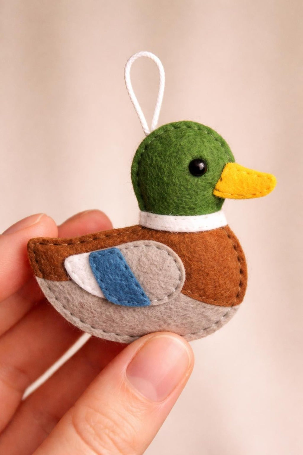 Handmade Felt Animals Ornament, Funny Animal Fabric Ornament Gift, Custom Name Animal Ornament, Hanging Decor, Holiday Ornament