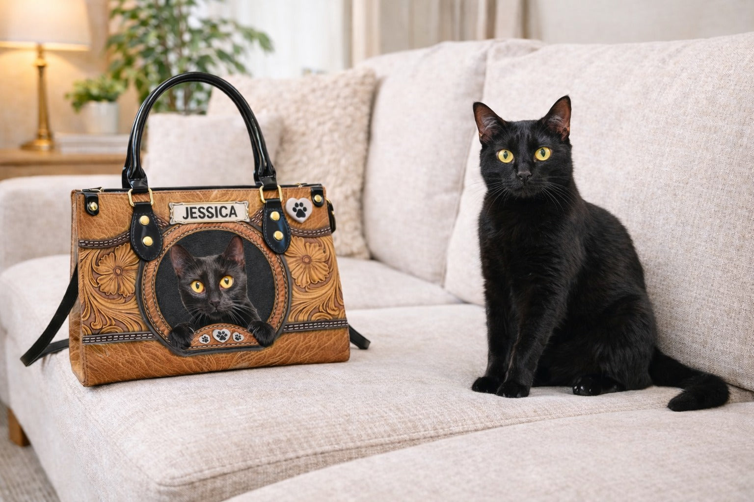 Personalized Cat/Dog Photo Leather Handbag, Custom Pet Wallet/Shoulder Bag, Custom Pet Bag, Retro Handbag, Dog Mom Bag Gift