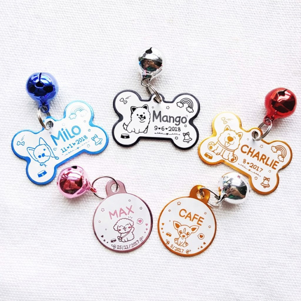 Personalized Pet Collar Tag, Dog Cat Tag, Custom Cat Collar Tag, Pet ID Tag, Engraved Pet Tag, Pet Name