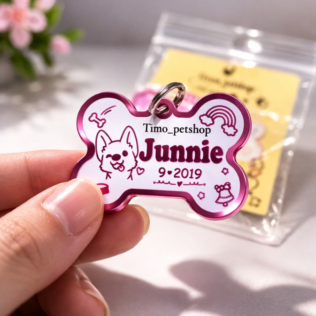 Personalized Pet Collar Tag, Dog Cat Tag, Custom Cat Collar Tag, Pet ID Tag, Engraved Pet Tag, Pet Name