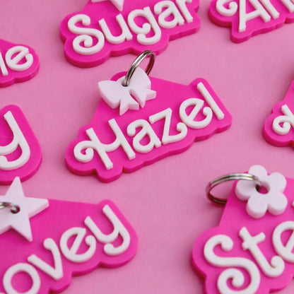 Custom 3D Printed Pet Name Keychain, Pet Key Chain, Name Keychain, Custom Key Ring, 3D Printed Name, Pet Collar Tag