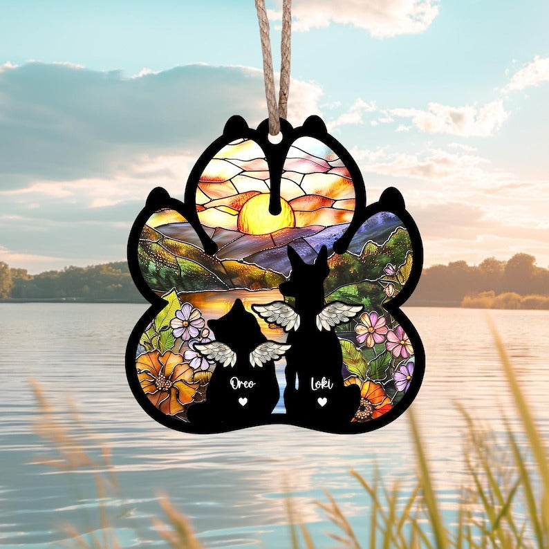 Personalized Dog Loss Sympathy Gift, Custom Dog Memorial Acrylic Suncatcher, Pet Memorial Gift, Loss of Dog Gift, Dog Remembrance Gift