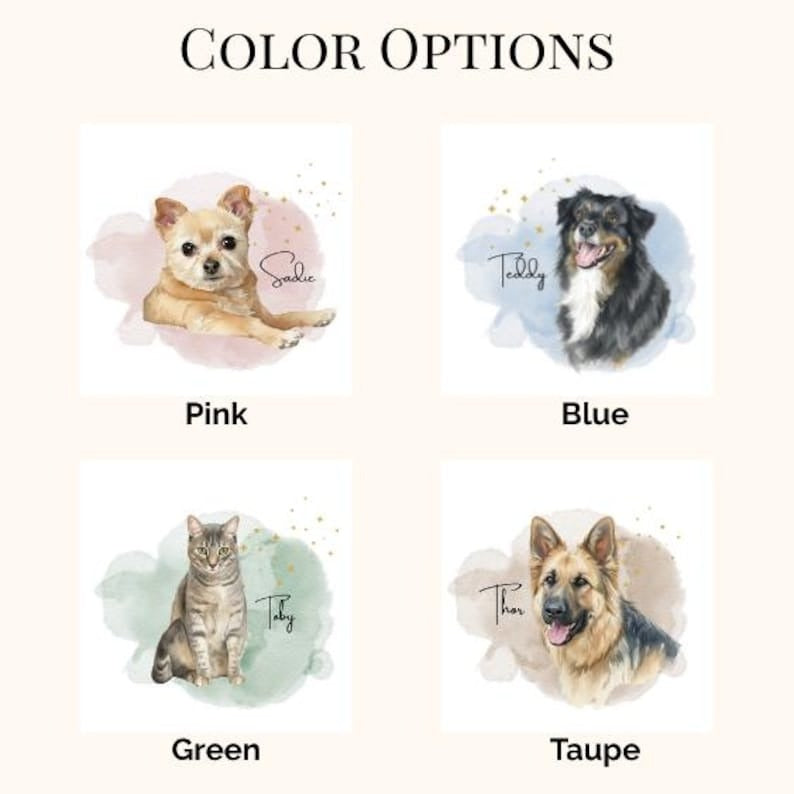 Custom Pet Portrait Ornament, Watercolor Dog or Cat Ceramic Ornament, Personalized Pet Memorial Keepsake Cat Gift, Personalized Christmas Gift