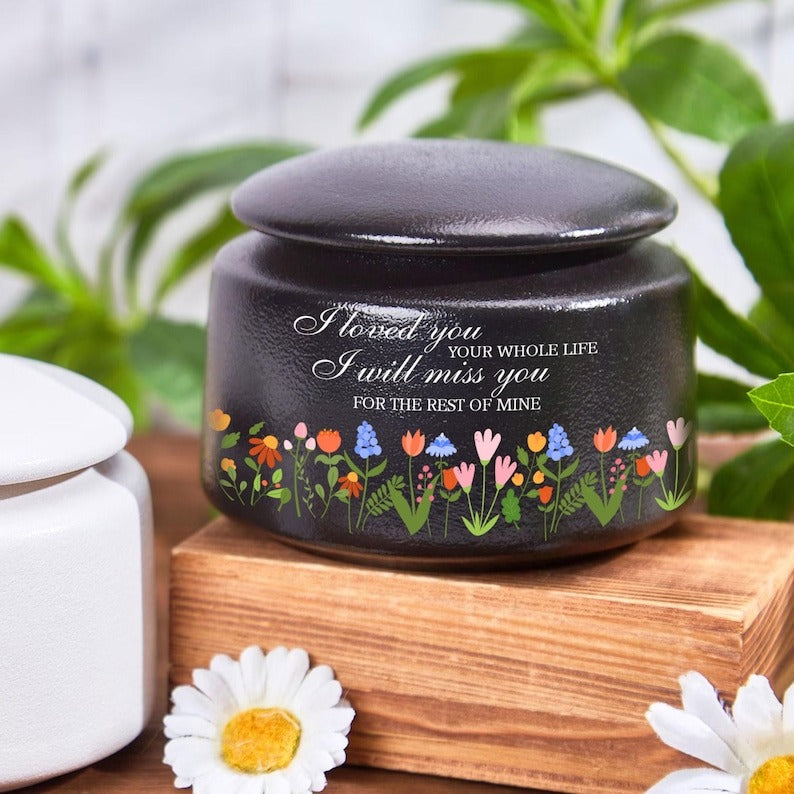 Custom Pet Portrait Ceramic Urn Box for Ashes, Pet Memorial Gifts, Personalized Pet Urn, Loss Of Pet Gifts, Dog Cat Owner Sympathy Gifts