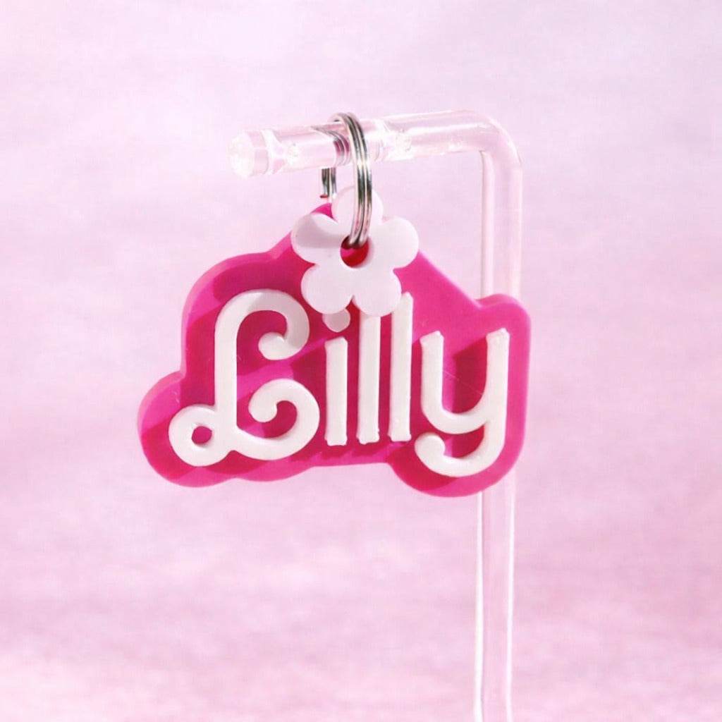 Custom 3D Printed Pet Name Keychain, Pet Key Chain, Name Keychain, Custom Key Ring, 3D Printed Name, Pet Collar Tag