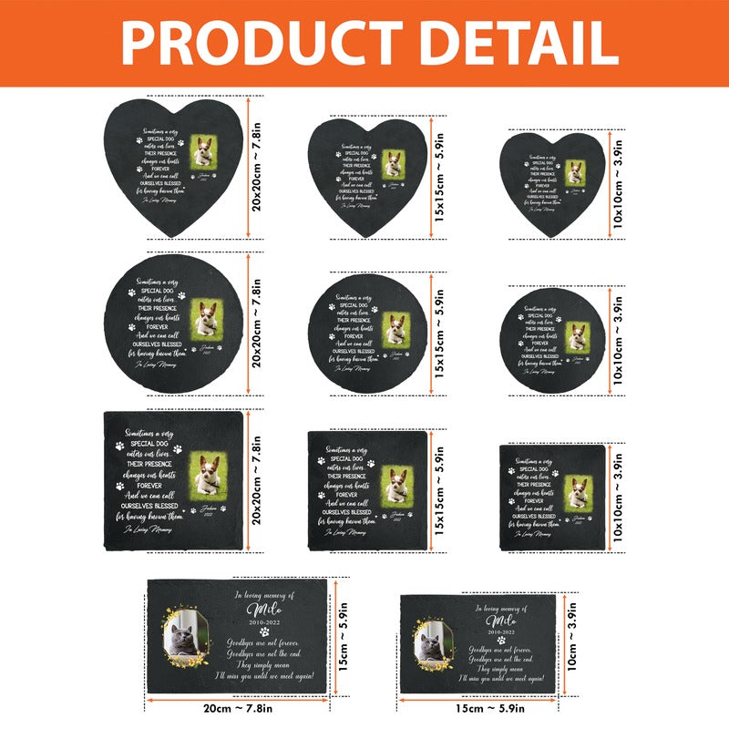 Personalized Photo Pet/Animal Memorial Stone, Engraved Dog Remembrance Gift, Custom Stone, Memorial Gifts