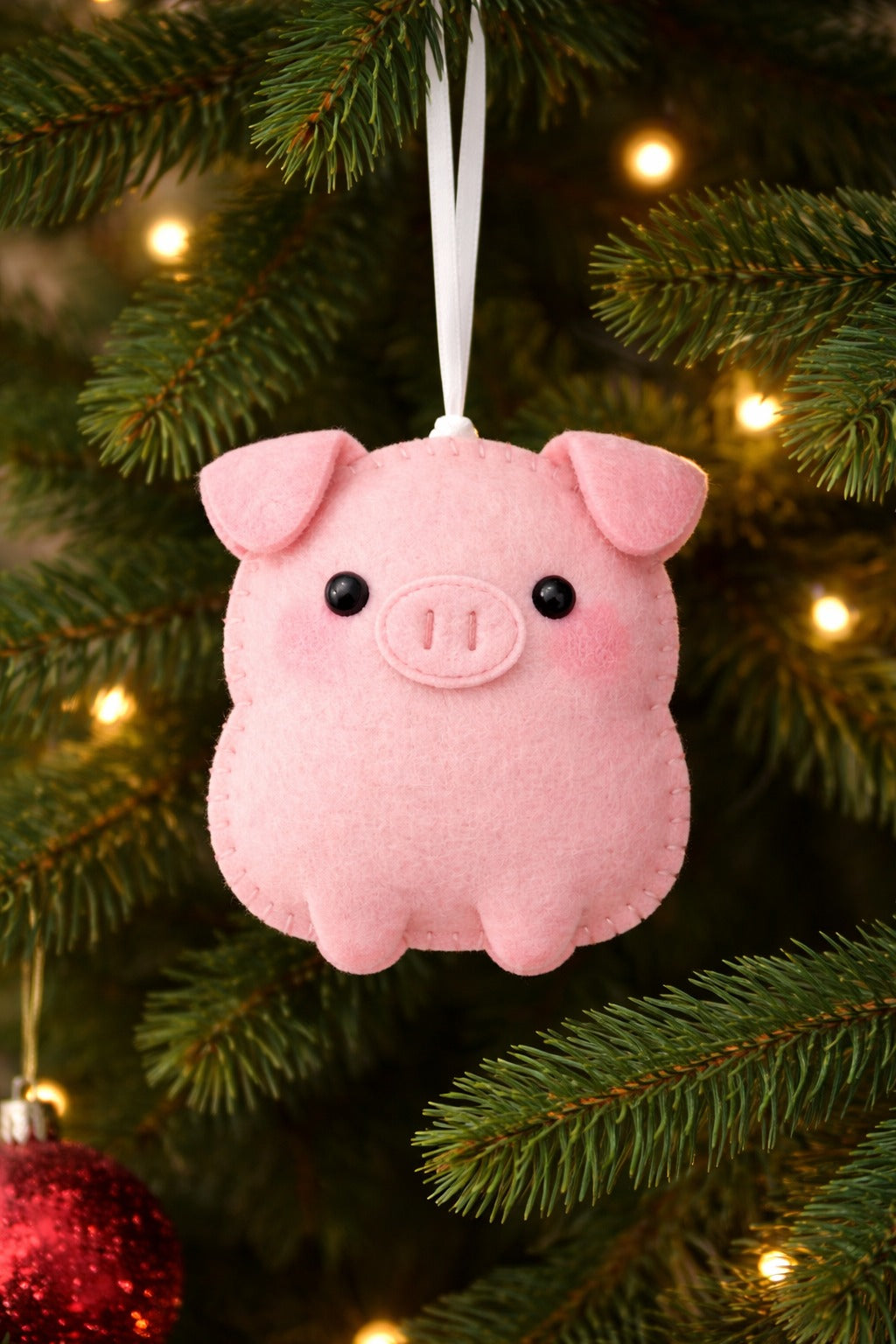 Handmade Felt Animals Ornament, Funny Animal Fabric Ornament Gift, Custom Name Animal Ornament, Hanging Decor, Holiday Ornament