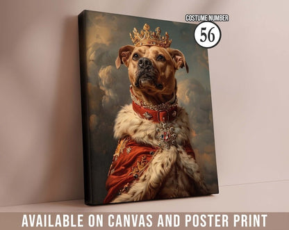 Custom Pet Portrait Painting Canvas, Renaissance Dog Portrait from Photo, Royal Pet King Portrait Painting Digital Art, Portrait Art Design