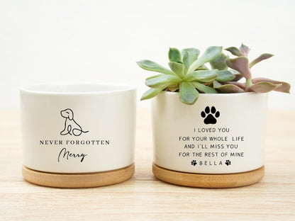 Personalized Pet Memorial Planter, Dog Loss Remembrance Gift, Custom Pet Flower Pot, Loss of Pet Gift, Pet Memorial Keepsake