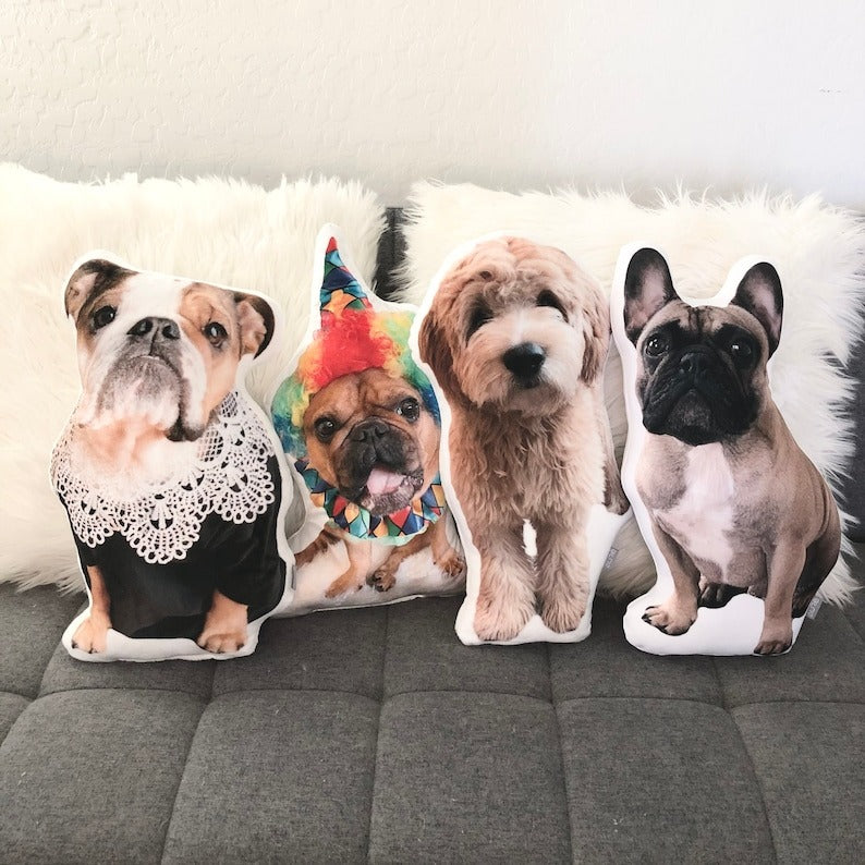 Custom 3D Pet Pillow from Photo, Personalized Dog/Cat Shaped Throw Pillow, Double Printed Pet Pillow, Pet Memorial Gift
