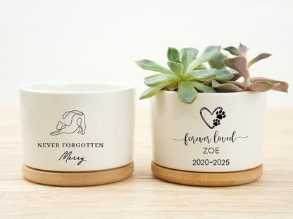 Personalized Pet Memorial Planter, Dog Loss Remembrance Gift, Custom Pet Flower Pot, Loss of Pet Gift, Pet Memorial Keepsake