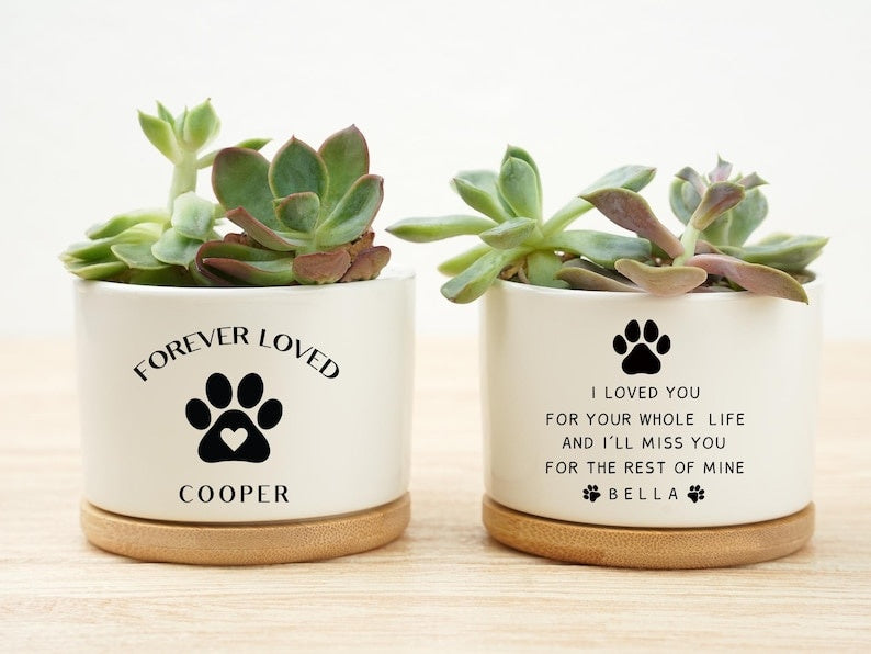 Personalized Pet Memorial Planter, Dog Loss Remembrance Gift, Custom Pet Flower Pot, Loss of Pet Gift, Pet Memorial Keepsake