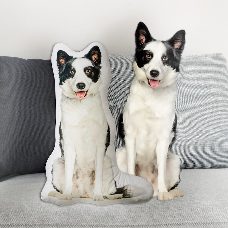 Custom 3D Pet Pillow from Photo, Personalized Dog/Cat Shaped Throw Pillow, Double Printed Pet Pillow, Pet Memorial Gift