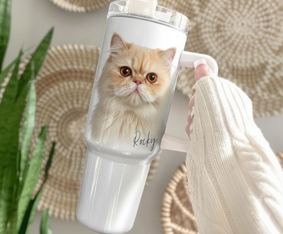 Personalized Cat Tumbler  - Custom Pet Mug for Cat Lovers