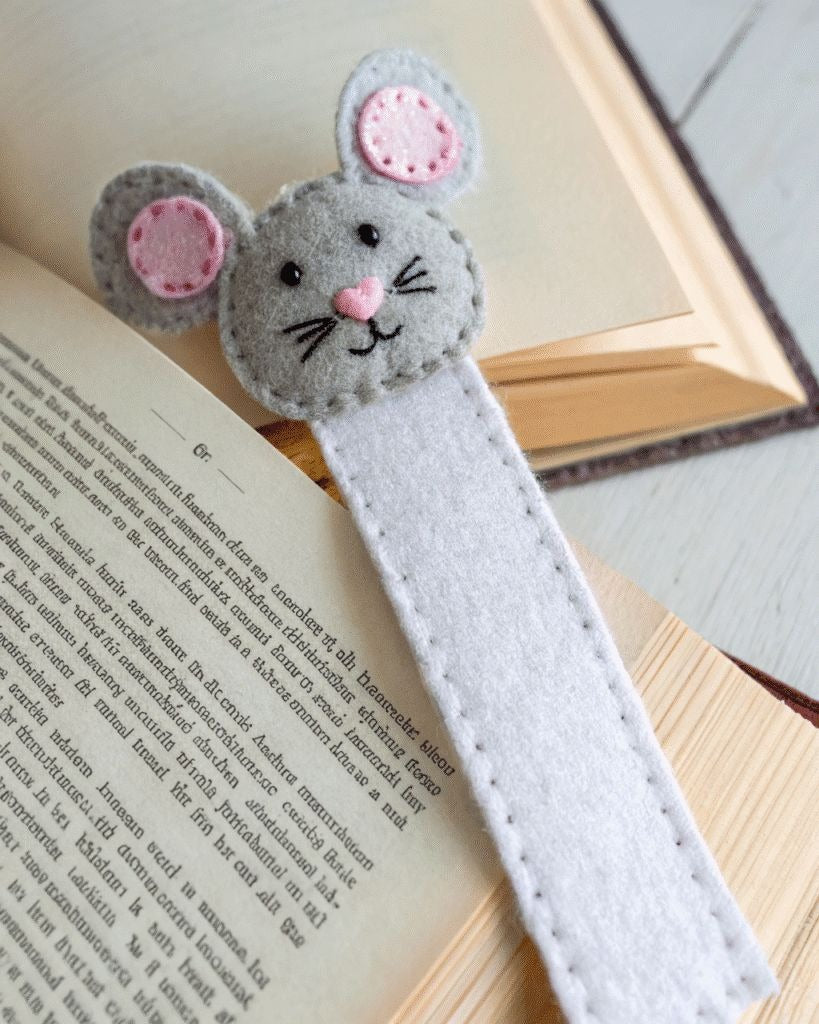 Felt Animal Bookmark With Name - Personalized Fox, Panda, Frog, Giraffe Or Dino Bookmark - Gift For Readers