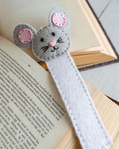 Felt Animal Bookmark With Name - Personalized Fox, Panda, Frog, Giraffe Or Dino Bookmark - Gift For Readers