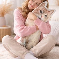 Custom 3D Pet Pillow from Photo, Personalized Dog/Cat Shaped Throw Pillow, Double Printed Pet Pillow, Pet Memorial Gift