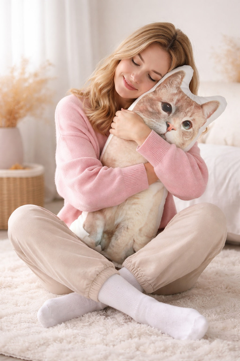 Custom 3D Pet Pillow from Photo, Personalized Dog/Cat Shaped Throw Pillow, Double Printed Pet Pillow, Pet Memorial Gift