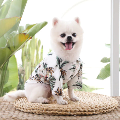 Hawaiian Shirt For Cat Dog, Dog Hawaiian Shirt, Cat Summer Shirt, Summer Pet Shirt, Tropical Pattern Shirt For Pet