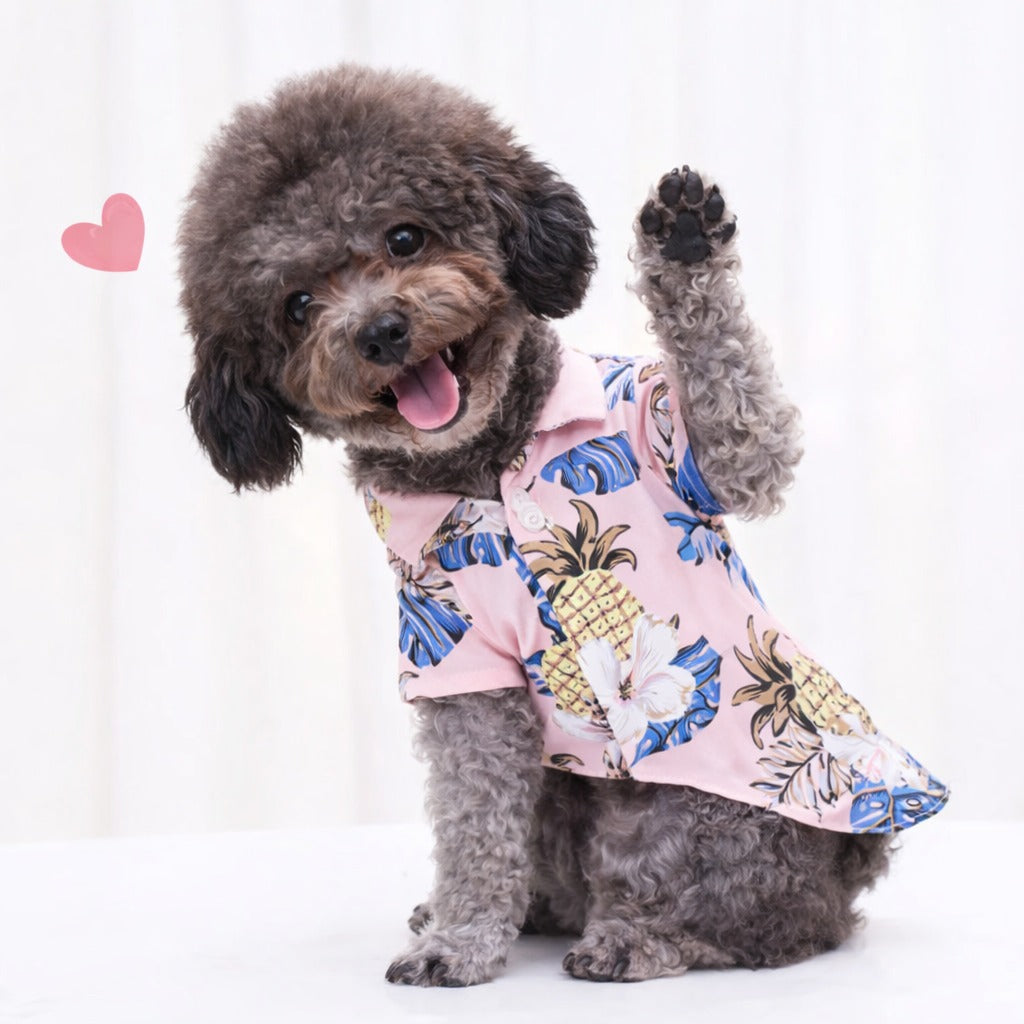 Hawaiian Shirt For Cat Dog, Dog Hawaiian Shirt, Cat Summer Shirt, Summer Pet Shirt, Tropical Pattern Shirt For Pet