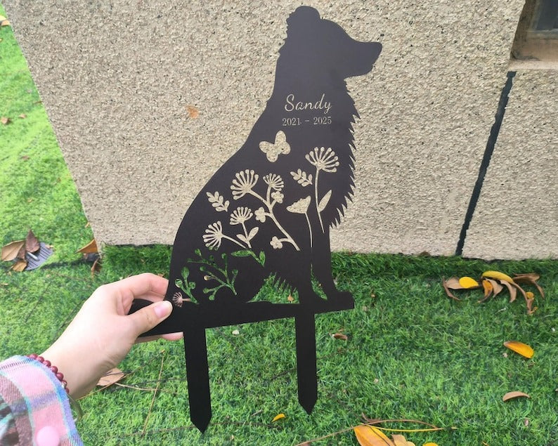Custom Dog Memorial Metal Sign, Custom Dog Breed Metal Sign, Pet Memorial Gift, Pet Loss Gift, Remembrance Sign, Metal Garden Decor