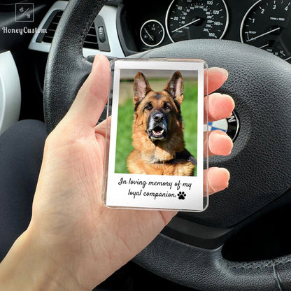 Personalized Dog Car Visor Clip, Custom Dog Cat Photo Car Visor Clip, Pet Loss Memorial, Pet Remembrance Keepsake, Pet Memorial Gift for Car