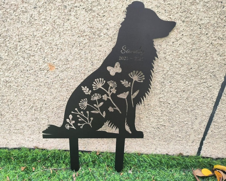Custom Dog Memorial Metal Sign, Custom Dog Breed Metal Sign, Pet Memorial Gift, Pet Loss Gift, Remembrance Sign, Metal Garden Decor