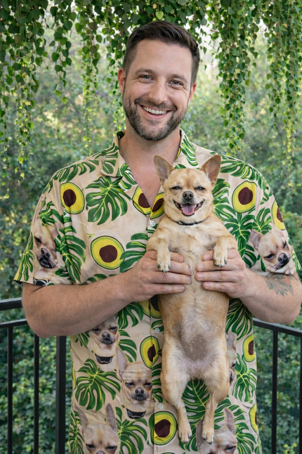 Personalized Photo Hawaiian Shirt, Custom Dog Cat Face Holiday Tropical Pattern Shirt, Beach Shirt, Hawaiian Shirt, Summer Shirt, Funny Pet Shirt
