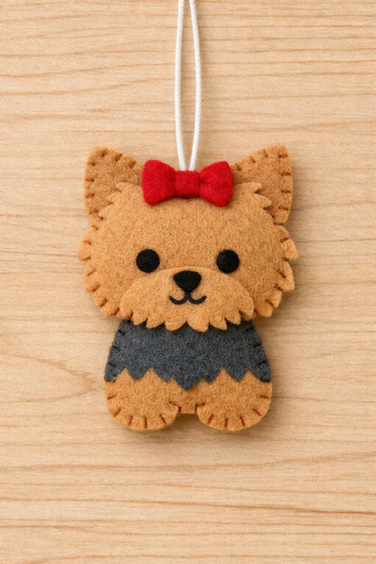 Felt Dog Ornament With Name - Personalized Bulldog, Corgi, Yorkie & More Dog Ornament - Gift For Dog Lovers