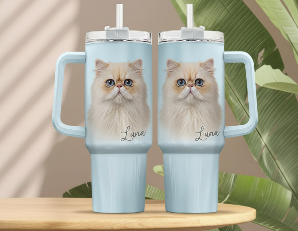 Personalized Cat Tumbler  - Custom Pet Mug for Cat Lovers