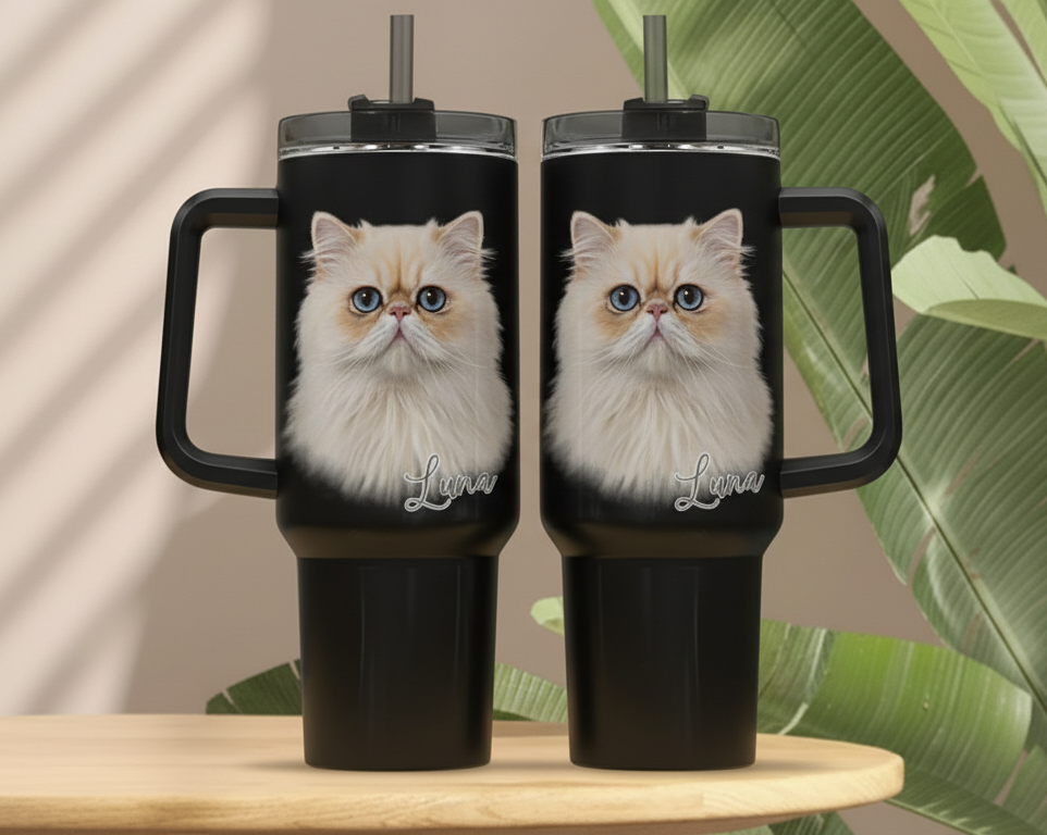 Personalized Cat Tumbler  - Custom Pet Mug for Cat Lovers