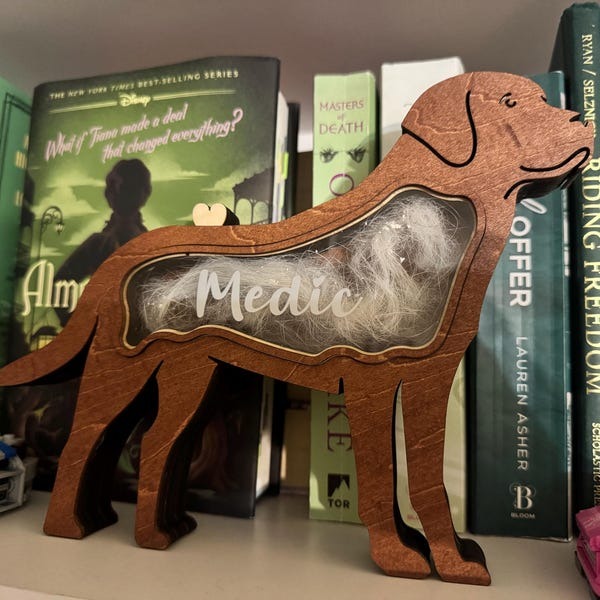 Custom Wooden Pet Fur Keepsake Box Picture Frame, Pet Paw Memorial Box, Pet Ashes Teeth Hair Box Pet Lover Sculpture Paw Print Memorial