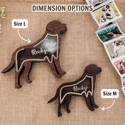 Custom Wooden Pet Fur Keepsake Box Picture Frame, Pet Paw Memorial Box, Pet Ashes Teeth Hair Box Pet Lover Sculpture Paw Print Memorial