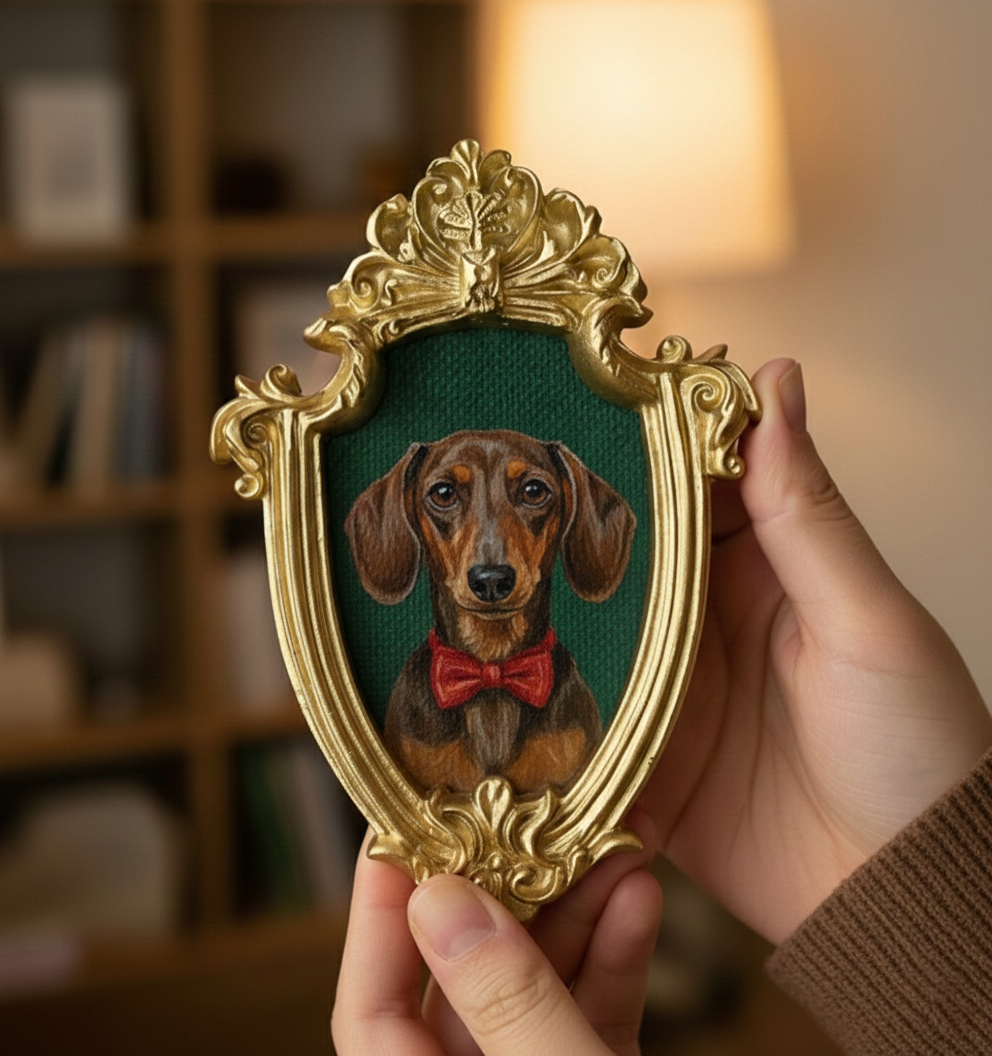 Acrylic Dachshund  Portrait, Dog Portrait, Custom Dachshund  Portrait from Photo, Mother’s Day Gift for Mom