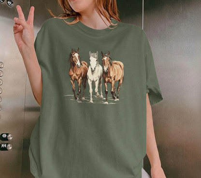 Western Horses Shirt, Horse Lovers Gift, Cute Women Western Gift, Cowgirl Gift, Cute Western Horses, Cute Women Gift