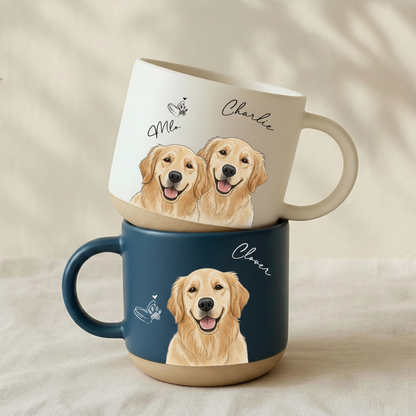 Personalized Watercolor Golden Retriever Mug, Custom Dog Remembrance Gifts