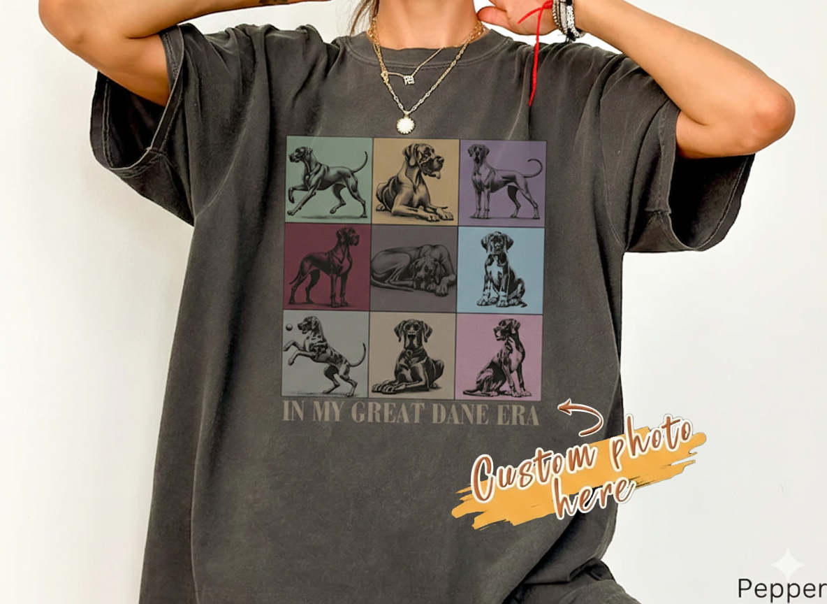 In My Great Dane Era Dog Shirt, Dog Mom Mama Lover Owner Tee T-shirt Tshirt Sweatshirt, Gift for Kids Women Mothers Day Birthday Christmas