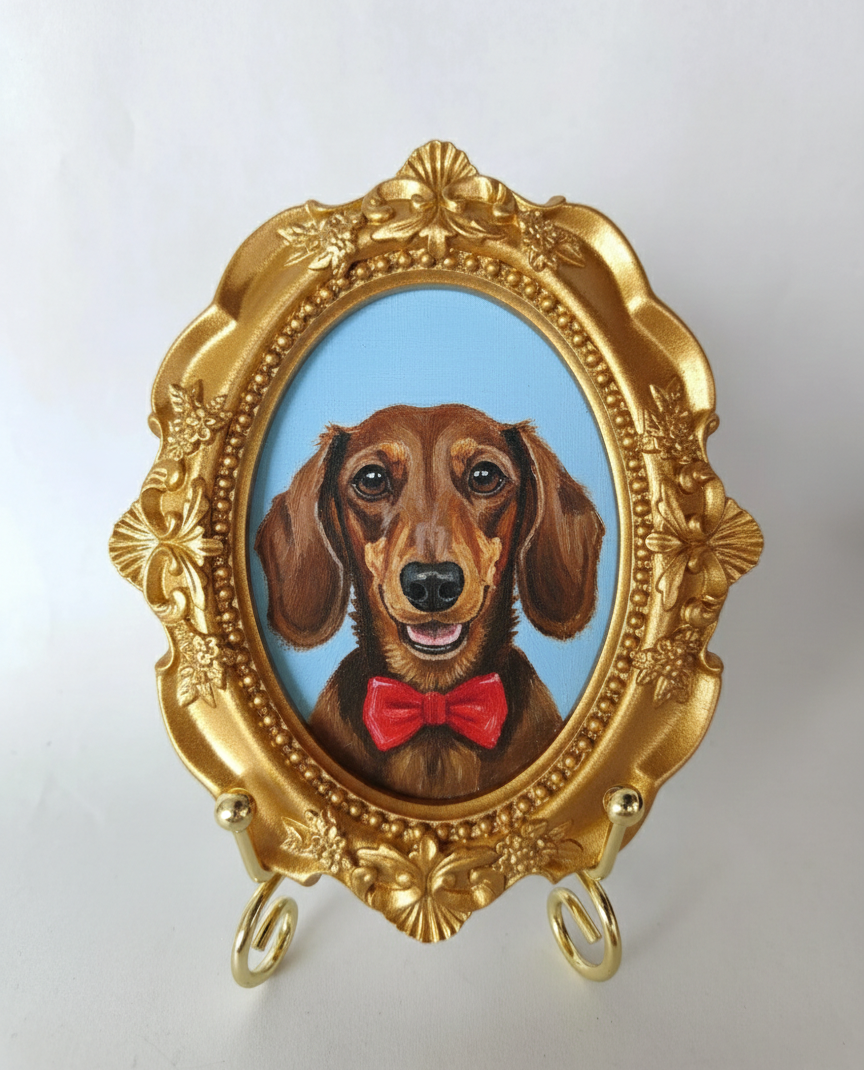 Acrylic Dachshund  Portrait, Dog Portrait, Custom Dachshund  Portrait from Photo, Mother’s Day Gift for Mom
