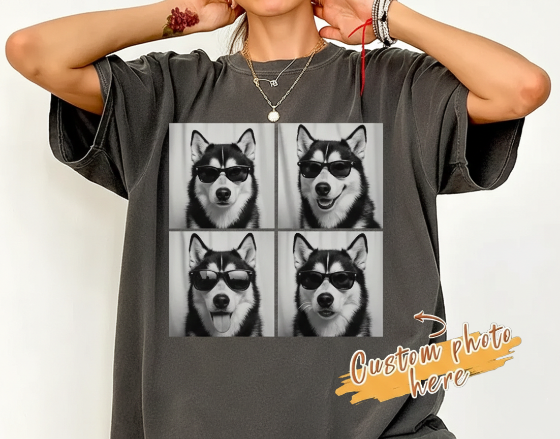 Siberian Husky Shirt, Photobooth Huskies Dog Tshirt, Funny Dog Comfort Colors Shirt, Siberian Husky Lover Gifts, Dog Mom Gift