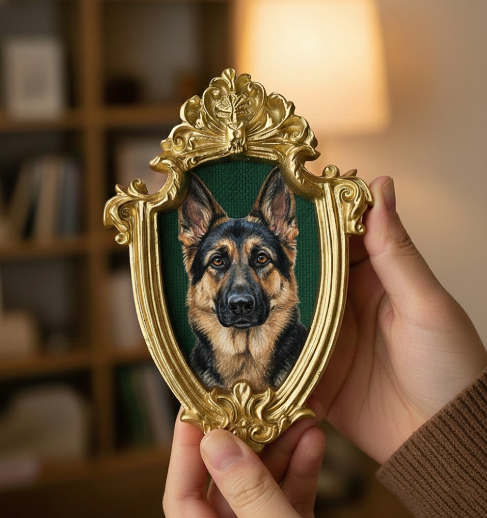 Acrylic German Shepherd  Portrait, Custom German Shepherd  Portrait from Photo, Mother’s Day Gift for Mom