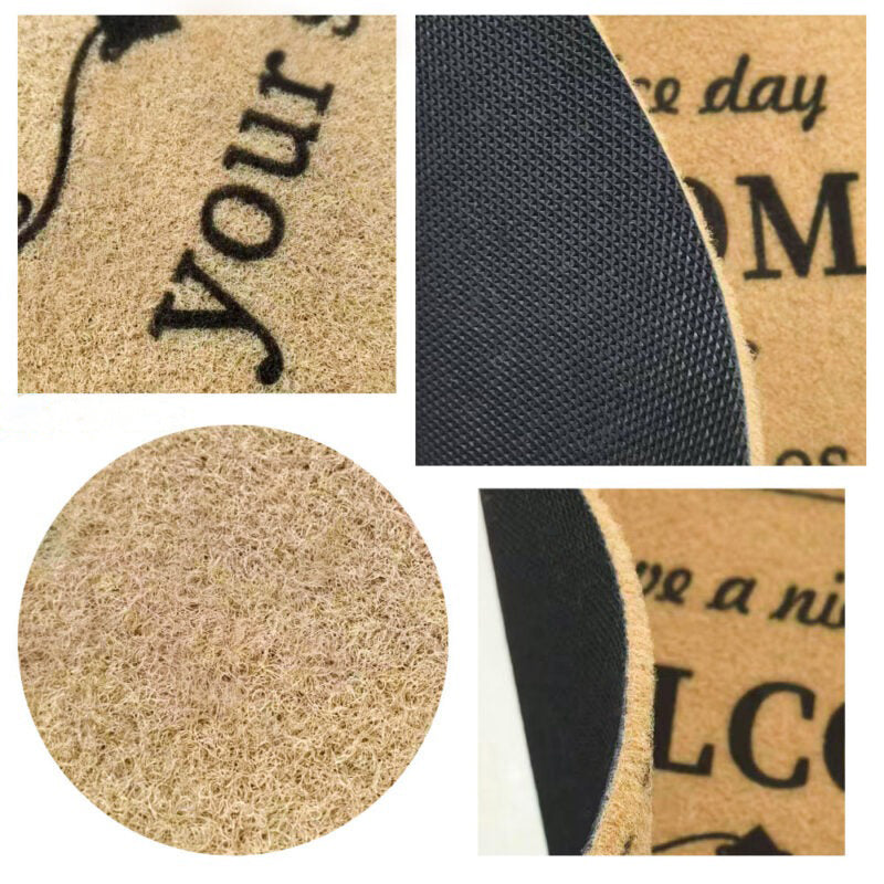 Personalized Pet Doormat, Custom Family Name Mat, Natural Coir Fibe, Dog Cat Doormat, Custom Pet Decor, Home Decor