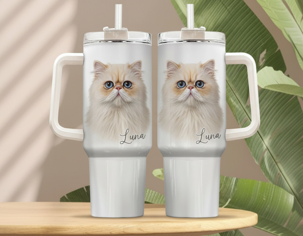 Personalized Cat Tumbler  - Custom Pet Mug for Cat Lovers