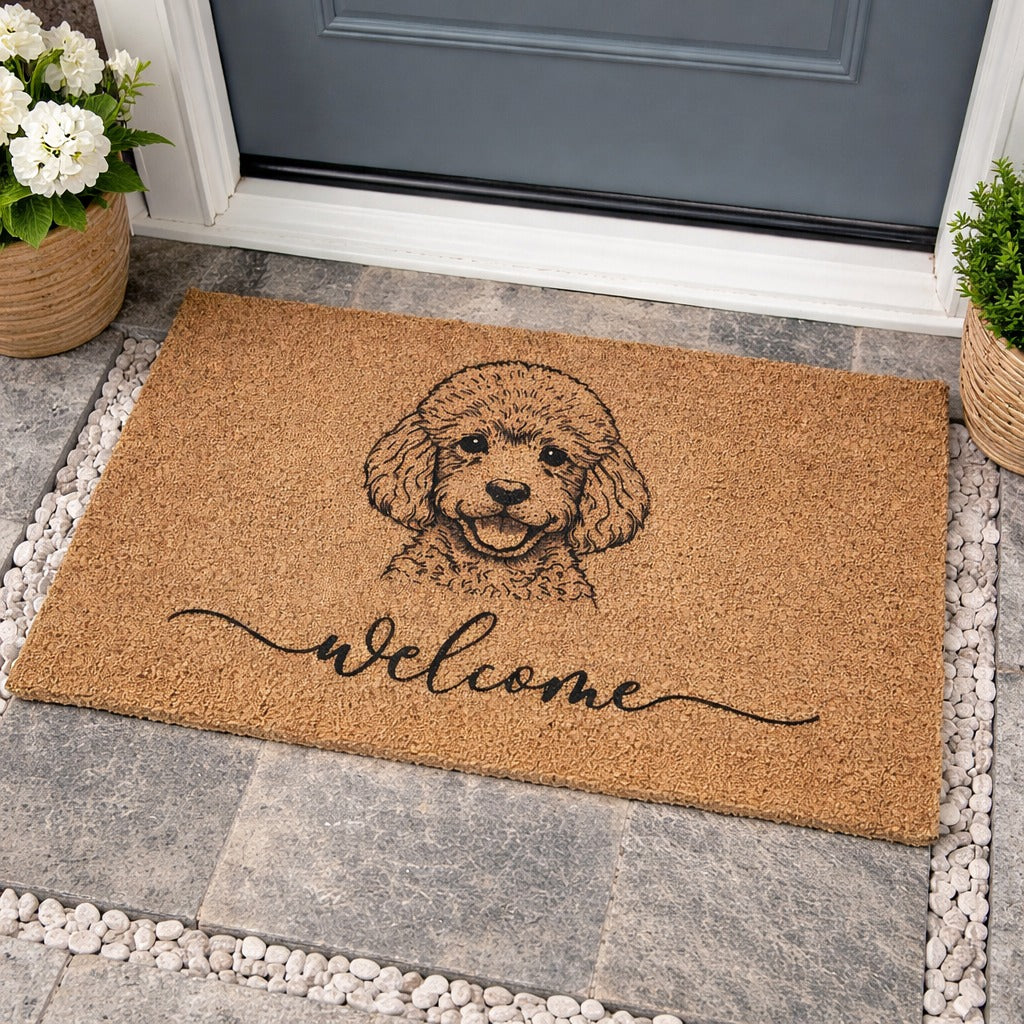 Personalized Pet Doormat, Custom Family Name Mat, Natural Coir Fibe, Dog Cat Doormat, Custom Pet Decor, Home Decor