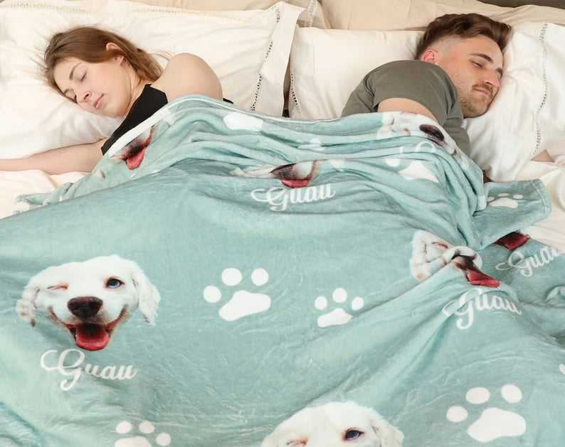 Personalized Dog Blanket with Name | Custom Photo Blanket for Dog | Custom Pet Photo Blanket | Personalized Dog Lover Gift | Gift for Pet