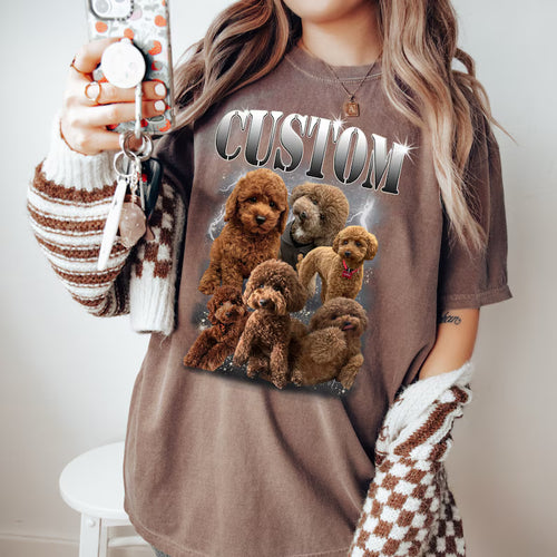 Comfort Colors® Custom Bootleg Rap PET Shirt, Custom Pet, Custom Retro Graphic 90s Tshirt, Dog Bootleg Shirt, Your Own Bootleg Your Design