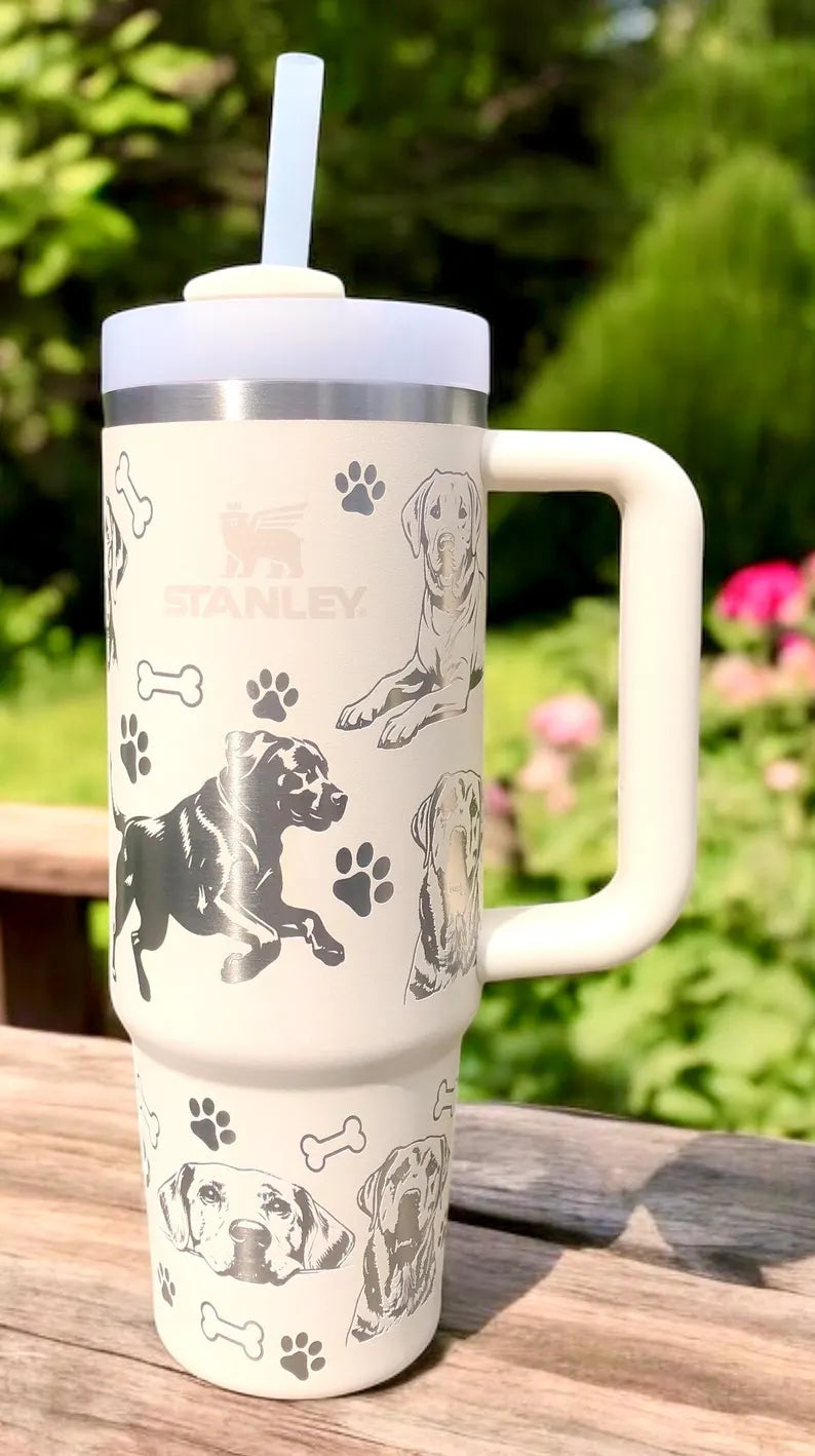 Engraved Labrador Retriever 40 oz Tumbler,Retriever 40 Oz Stanley,Lab Retrievers,Labrador Retriever Cup,Dog Mom Gift,Labradors,Engraved Labs