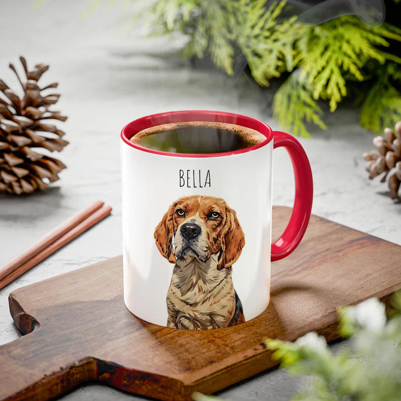 Personalized Pet Portrait Mug: Custom Dog or Cat Photo Coffee Cup
